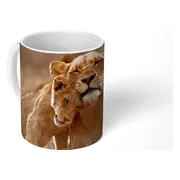 Mok - Koffiemok - Leeuw - Wilde dieren - Welp - Mokken - 350 ML - Beker - Koffiemokken - Theemok
