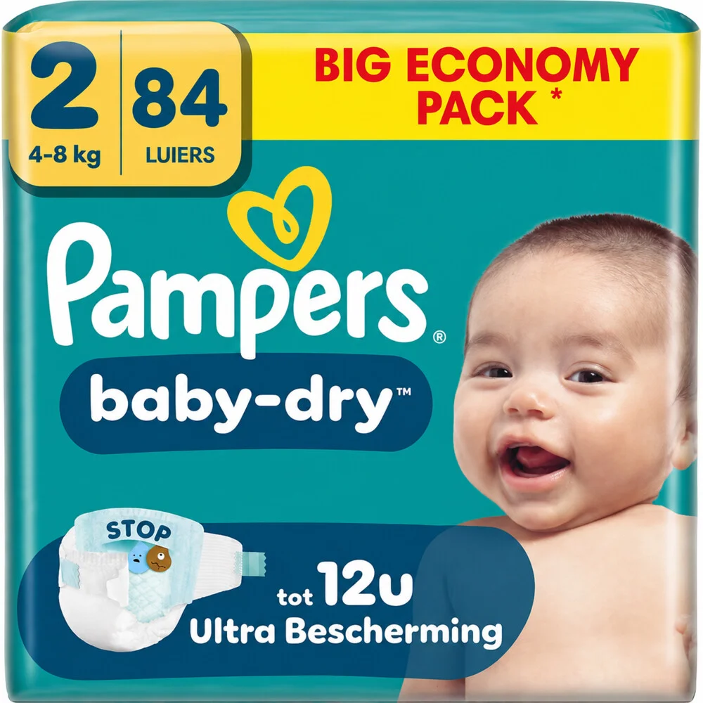 2x Pampers Baby Dry Luiers Maat 2 (4-8kg) 42 stuks