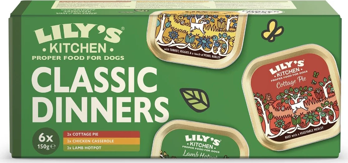 Lily's Kitchen Hondenvoer Nat Klassiek Menu Selectiebox 6x150 gr