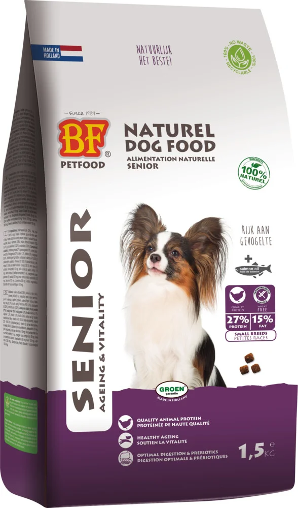 4x BF Petfood Small Breed Senior 1,5 kg