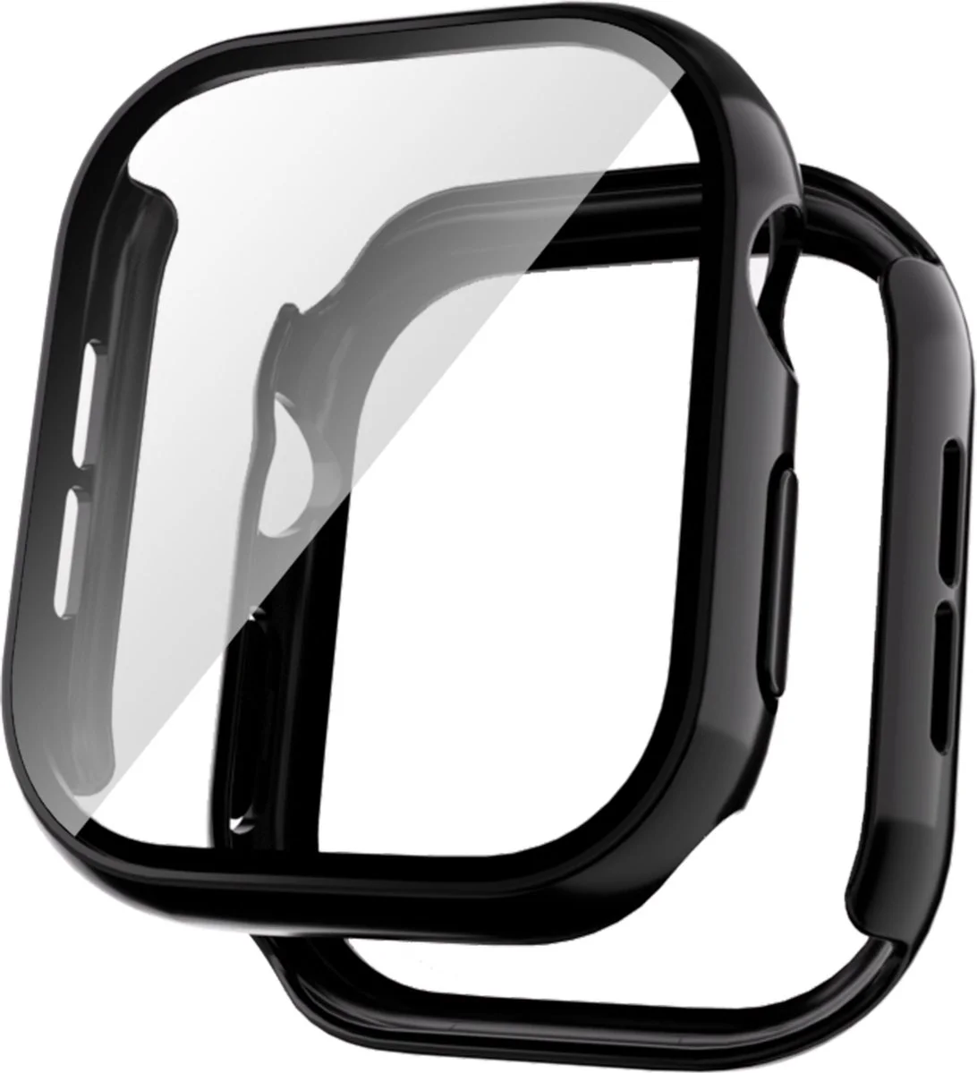 EP Goods - Full Cover/Hoesje - Screen Protector - Geschikt voor Apple Watch Series 10 & Series 11 - 42mm - Hardcase - Protection - Mat-Zwart