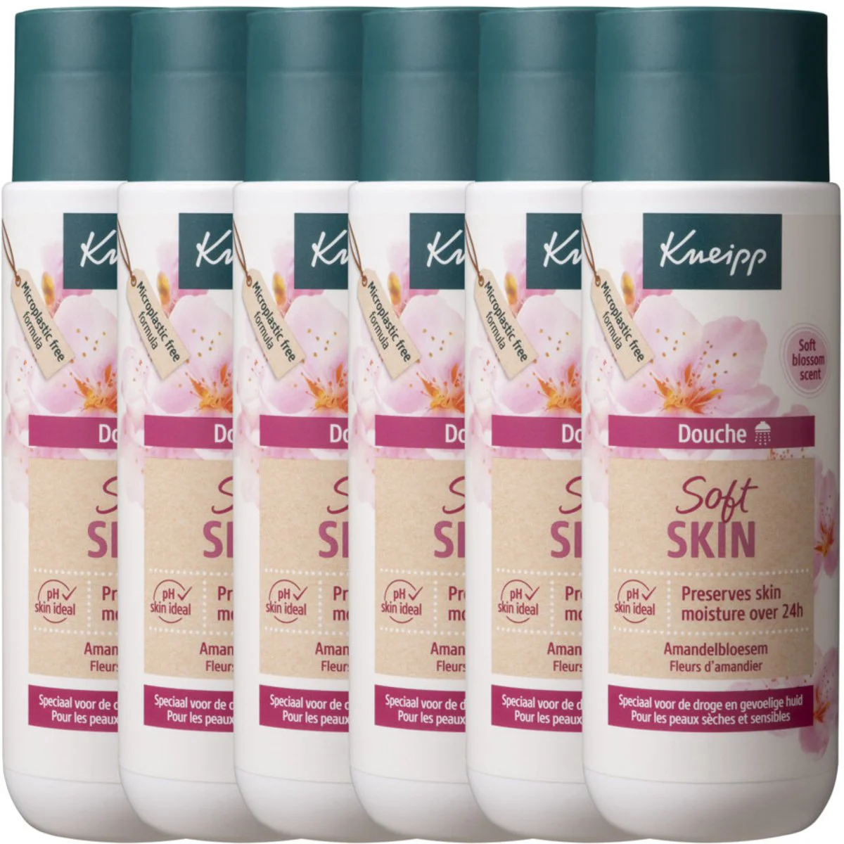 6x Kneipp Douche Soft Skin Amandelbloesem 200 ml