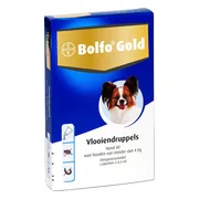 Bolfo Gold Anti Vlooiendruppels Hond Tot 4 kg 2 pipetten