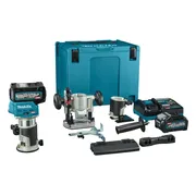 Makita RT001GM206 Accu Boven- en kantenfrees + geleiderail adapter XGT 40V Max 4.0Ah in Mbox
