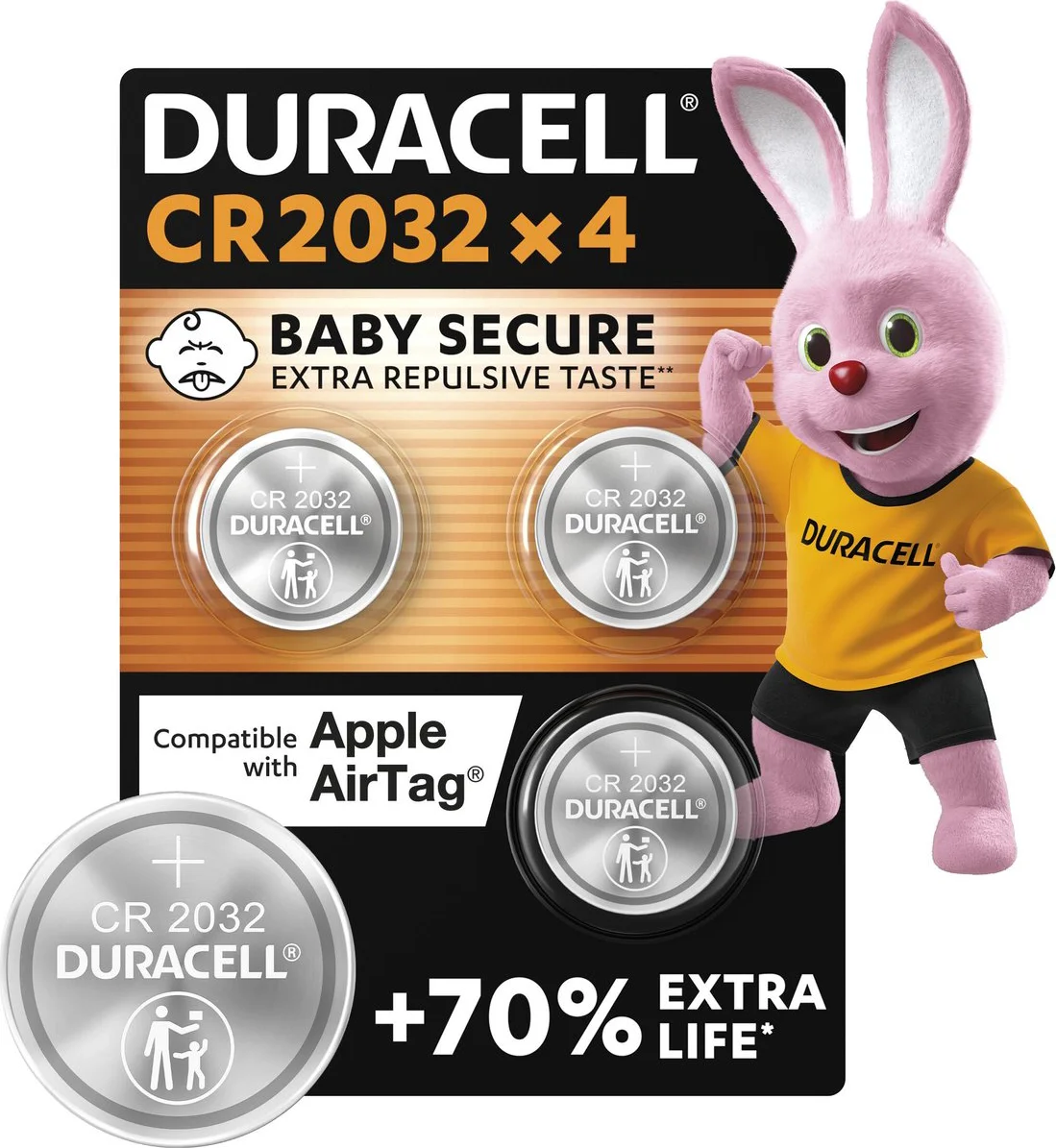 Duracell Knoopcelbatterijen 2032 4 stuks