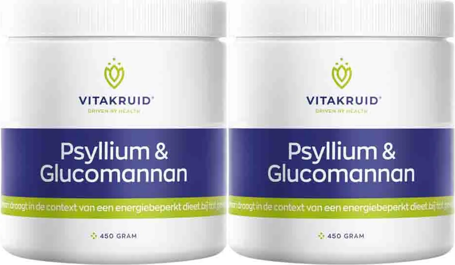 2x Vitakruid Psyllium & Glucomannan 450 gr