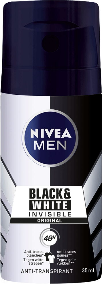 NIVEA Men Deodorant Spray Invisible for Black en White Power 35 ml