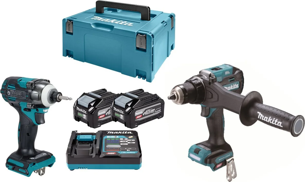 Makita DK0256G201 Accu combiset 2-delig (DF003G + TD004G) XGT 40V Max 4.0Ah in Mbox