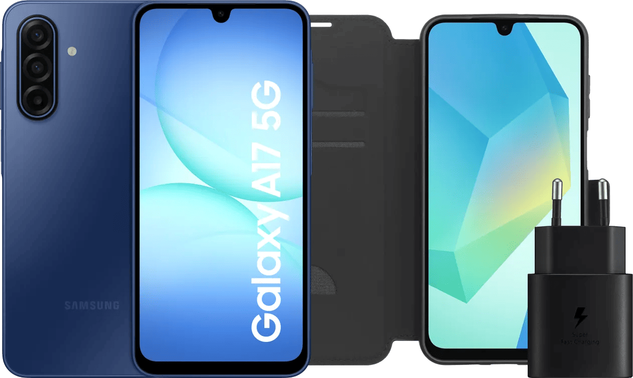 Samsung Galaxy A17 128GB Blauw 5G + Accessoirepakket