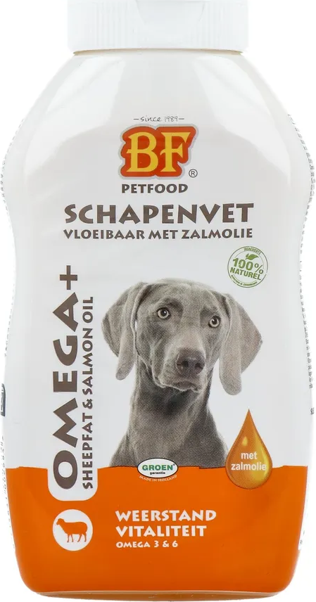 BF Petfood Vloeibaar Schapenvet met Zalmolie Weerstand Vitaliteit 250 ml