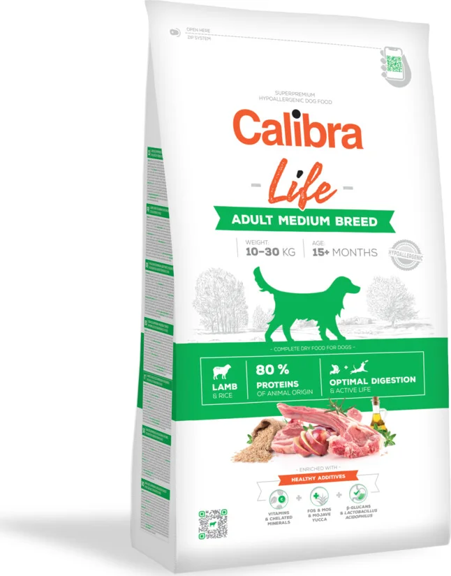 Calibra Life Adult Medium Hondenvoer Lam 12 kg