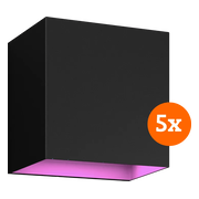 Philips Hue Resonate Downward White and Color - zwart 5-pack