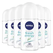6x NIVEA Deodorant Roller Fresh Energy 50 ml