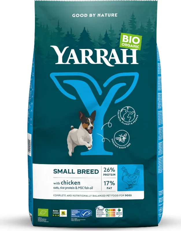 4x Yarrah Bio Hondenvoer Adult Small Breed Kip 2 kg