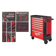 Milwaukee TOOLGUARD™ Gevulde stalen gereedschapswagen rood 78cm EU standaard uitvoering 206-delig - 4932498185
