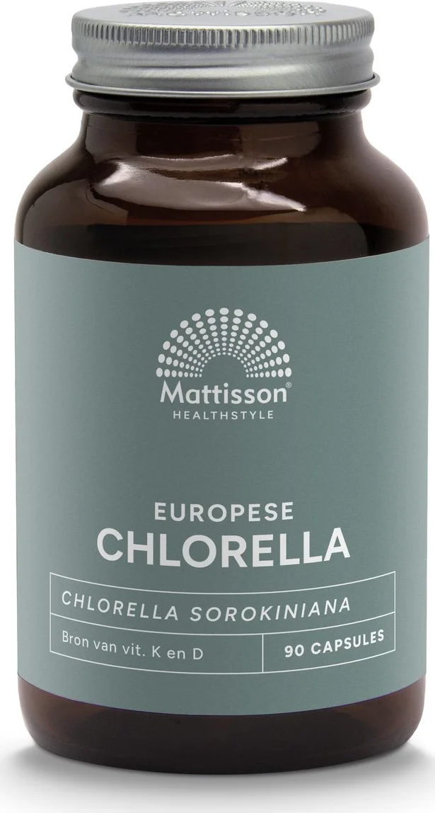Mattisson HealthStyle Europese Chlorella 775mg Capsules 90CP