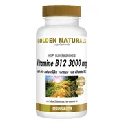 2x Golden Naturals Vitamine B12 3000mcg Vegan 180 zuigtabletten