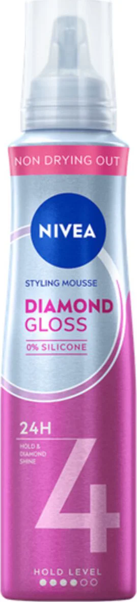 NIVEA Styling Mousse Hold 4 Diamond Gloss Care 150 ml