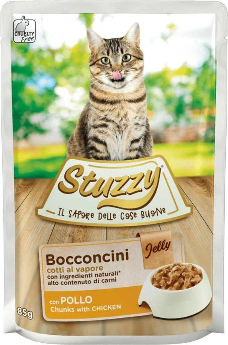 24x Stuzzy Kattenvoer Pouch Kip in Gelei 85 gr