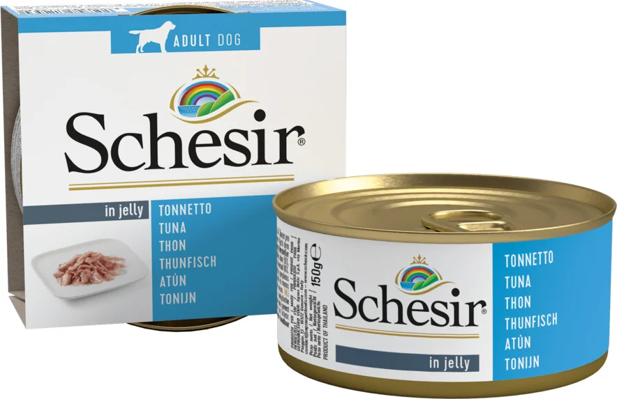 Schesir Hondenvoer Nat Blik Jelly Tonijn 150 gr