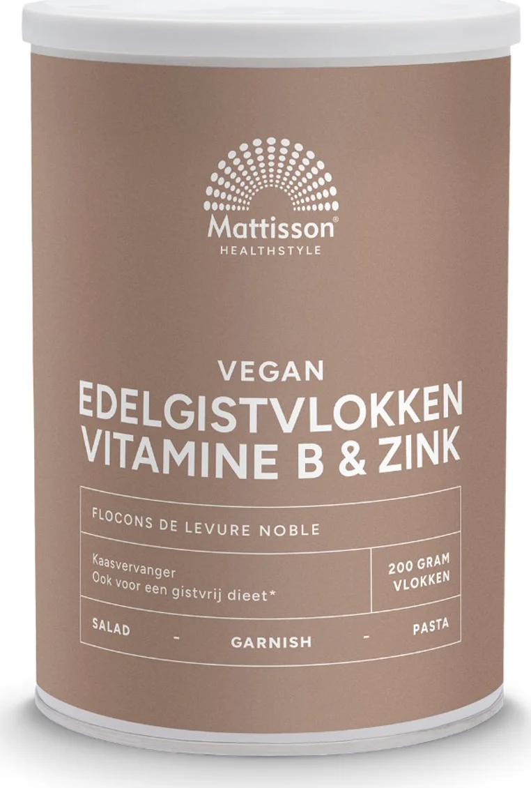 Mattisson HealthStyle Edelgistvlokken Vitamine B12 + Zink 200GR