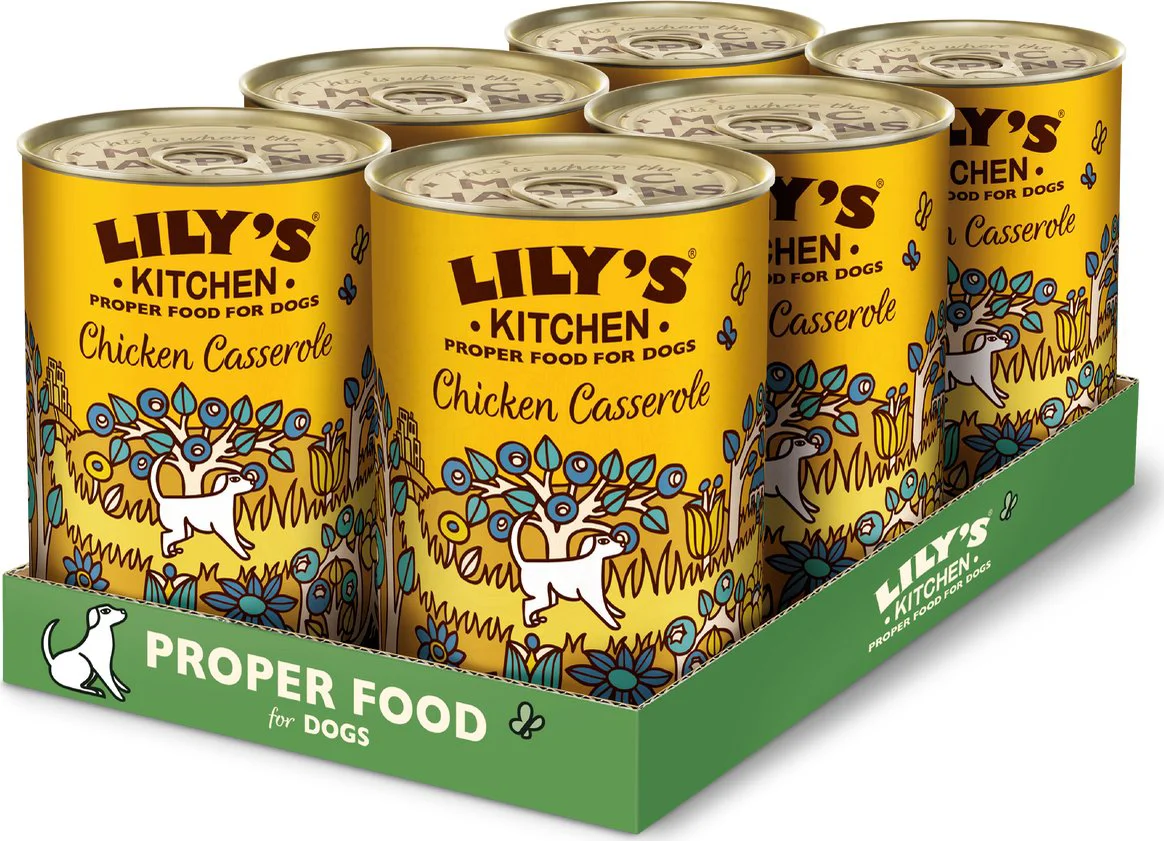 6x Lily's Kitchen Hondenvoer Nat Casserole Kip & Kalkoen 400 gr