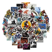 Ulanax® | Motorcross stickers - Motor stickers - Voor motorliefhebbers - Decoratie - 50 stuks