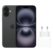 Apple iPhone 16 128GB Zwart + Apple Snellader