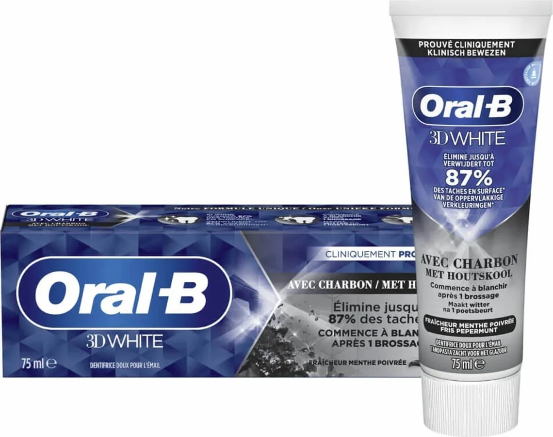 Oral B White Houtskool Tandpasta 75ML