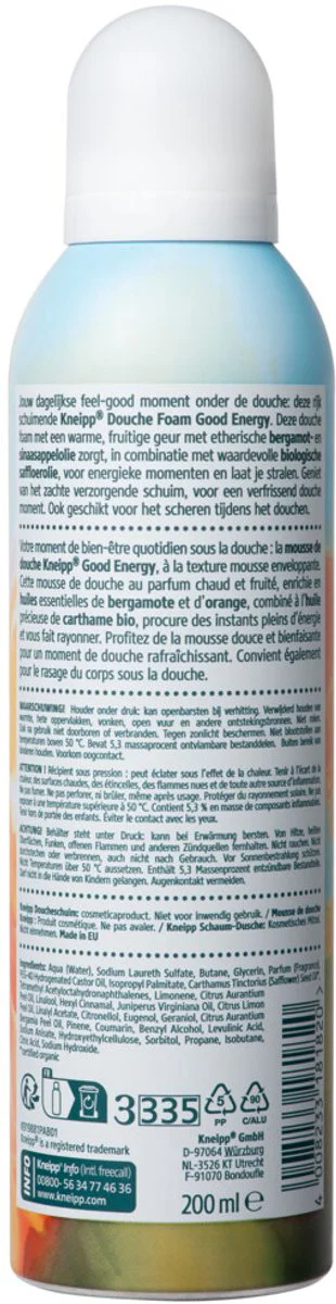 3x Kneipp Douche Foam Good Energy 200 ml