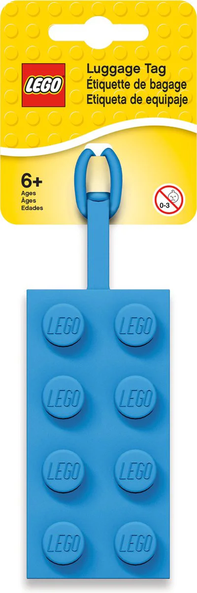 LEGO 2x4 blauw bagagelabel