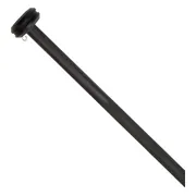 Zwarte Aluminium Vlaggenstok - 200cm - Voor NL Vlag - Inclusief Zwarte Dop