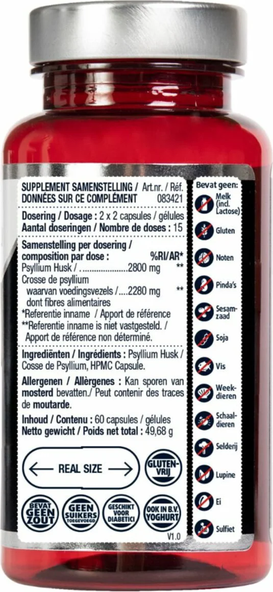 2x Lucovitaal Psyllium Husk Vezels 60 capsules
