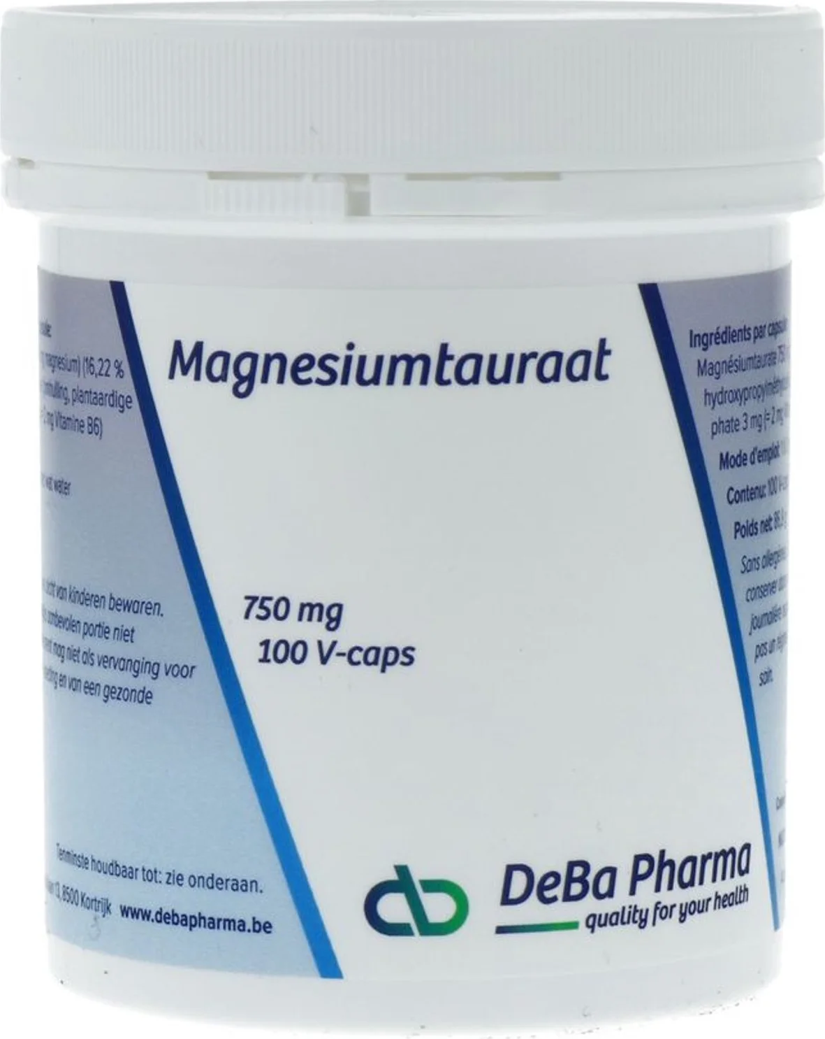 DeBa Pharma Magnesiumtauraat Capsules 100VCP