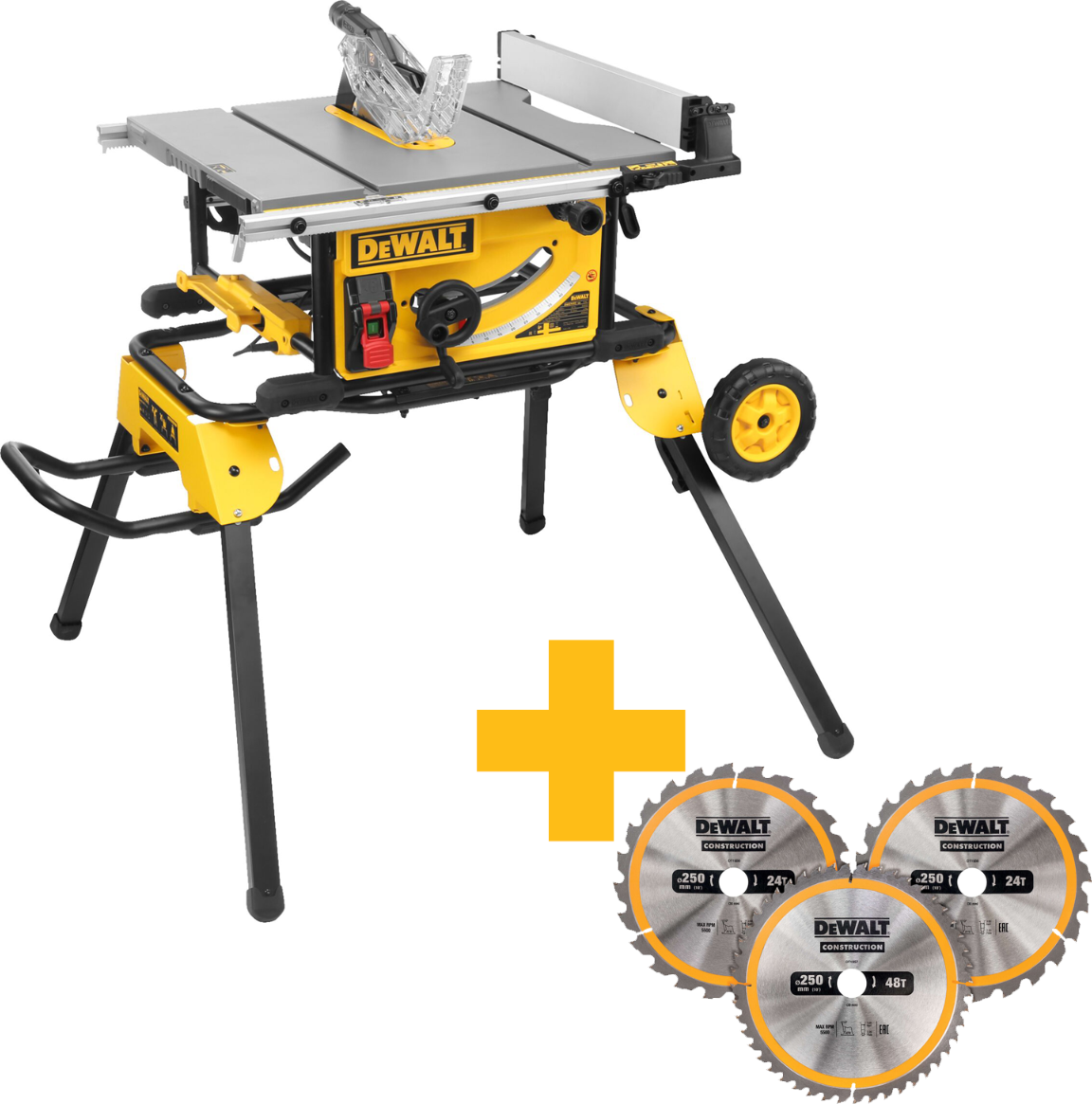 DeWALT DWE7492SET Zaagtafel + DWE74911 Rijdbaar onderstel