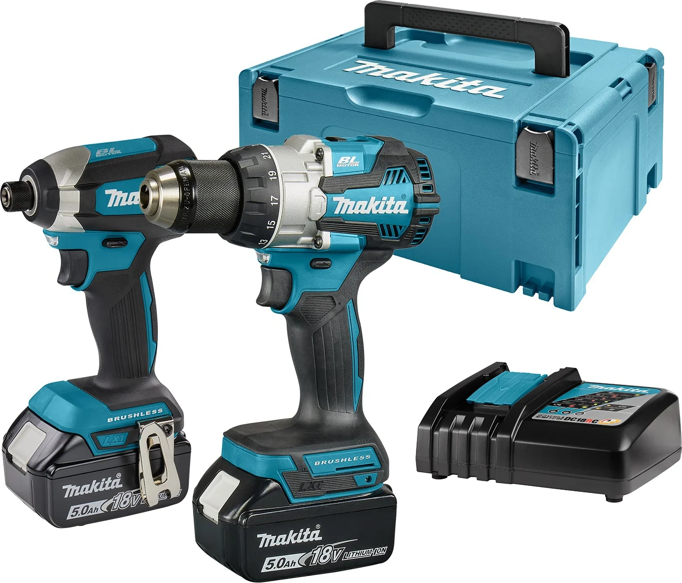 Makita DLX2507TJ Accu Combiset 2-delig (DHP489 + DTD153) 18V 5.0Ah in Mbox