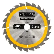DeWALT Cirkelzaagblad voor Hout | Construction | Ø 165mm Asgat 20mm 24T - DT1934-QZ