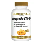 2x Golden Naturals Ashwagandha KSM-66 60 vegacapsules