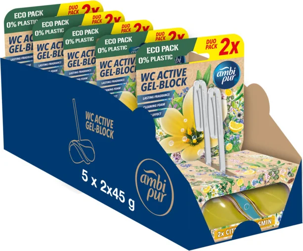 5x Ambi Pur Toiletblok Citrus & Jasmijn 2 stuks