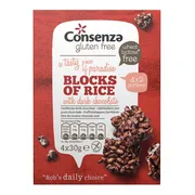 Consenza Rijstblokken met Pure Chocolade 120GR