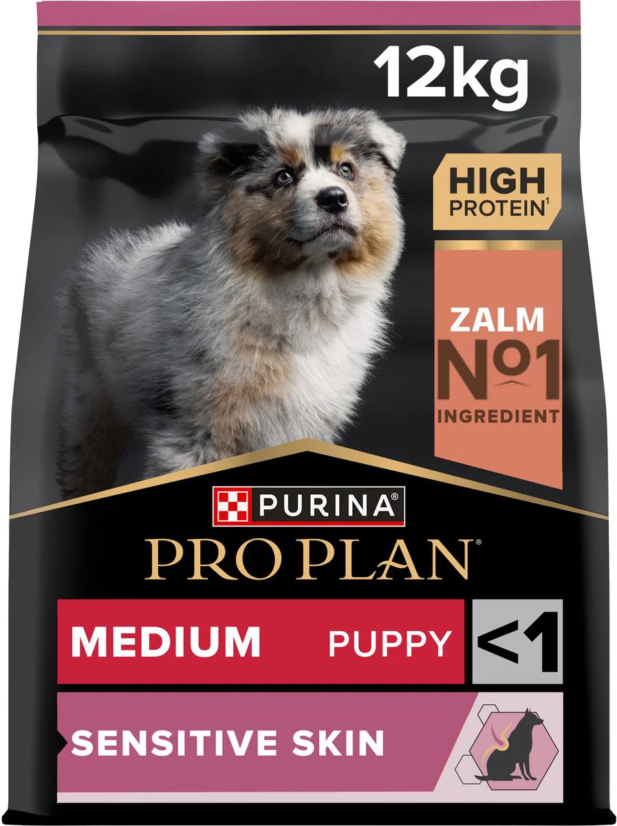 Pro Plan Hondenvoer Droog Puppy Medium Sensitive Skin Zalm 12 kg