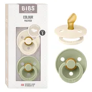 BIBS Fopspeen 0-6 Maanden Anatomic Ivory/Sage 2ST
