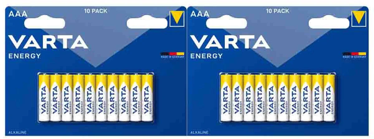 2x Varta Energy AAA Blister 10 stuks