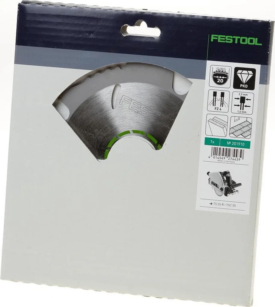 Festool Cirkelzaagblad voor Cementplaten | Abrasive Materials | Ø 160mm Asgat 20mm 4T - 201910
