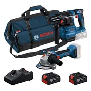 Bosch Professional Accu combiset 2-delig (GBH 18V-22 + GWS 18V-8) 18V 4.0Ah in tas - 0615V0003C