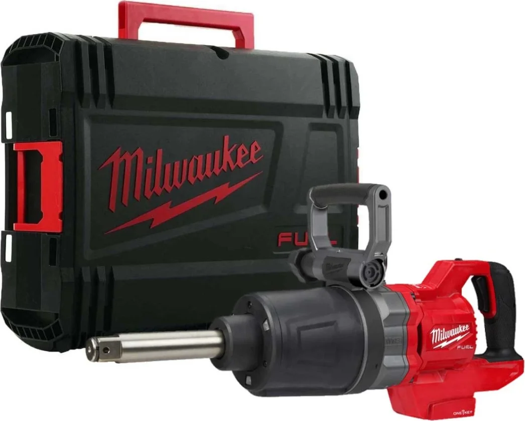 Milwaukee M18 FUEL™ ONEFHIWF1D-0C ONE-KEY™ D-greep accu slagmoersleutel lange as 2576Nm 1" frictiering 18V Basic Body in koffer - 4933471755