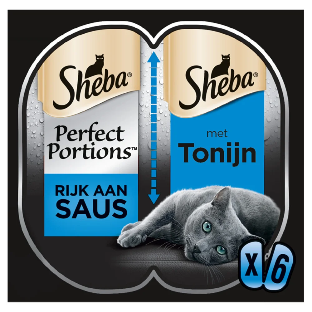 Sheba Perfect Portions Kattenvoer Natvoer Tonijn in Saus 3 x 2 stuks