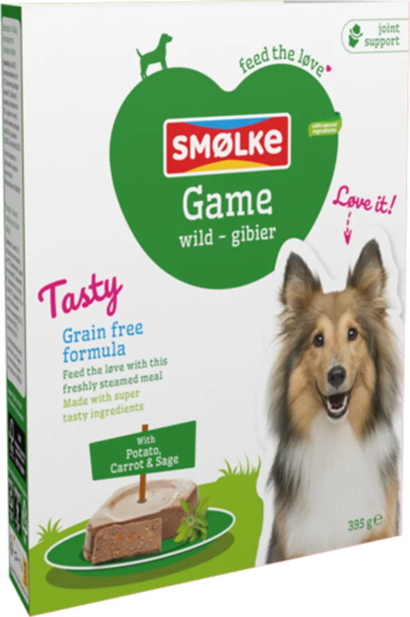Smolke Hondenvoer Vers Gestoomd Wild Graanvrij 395 gr