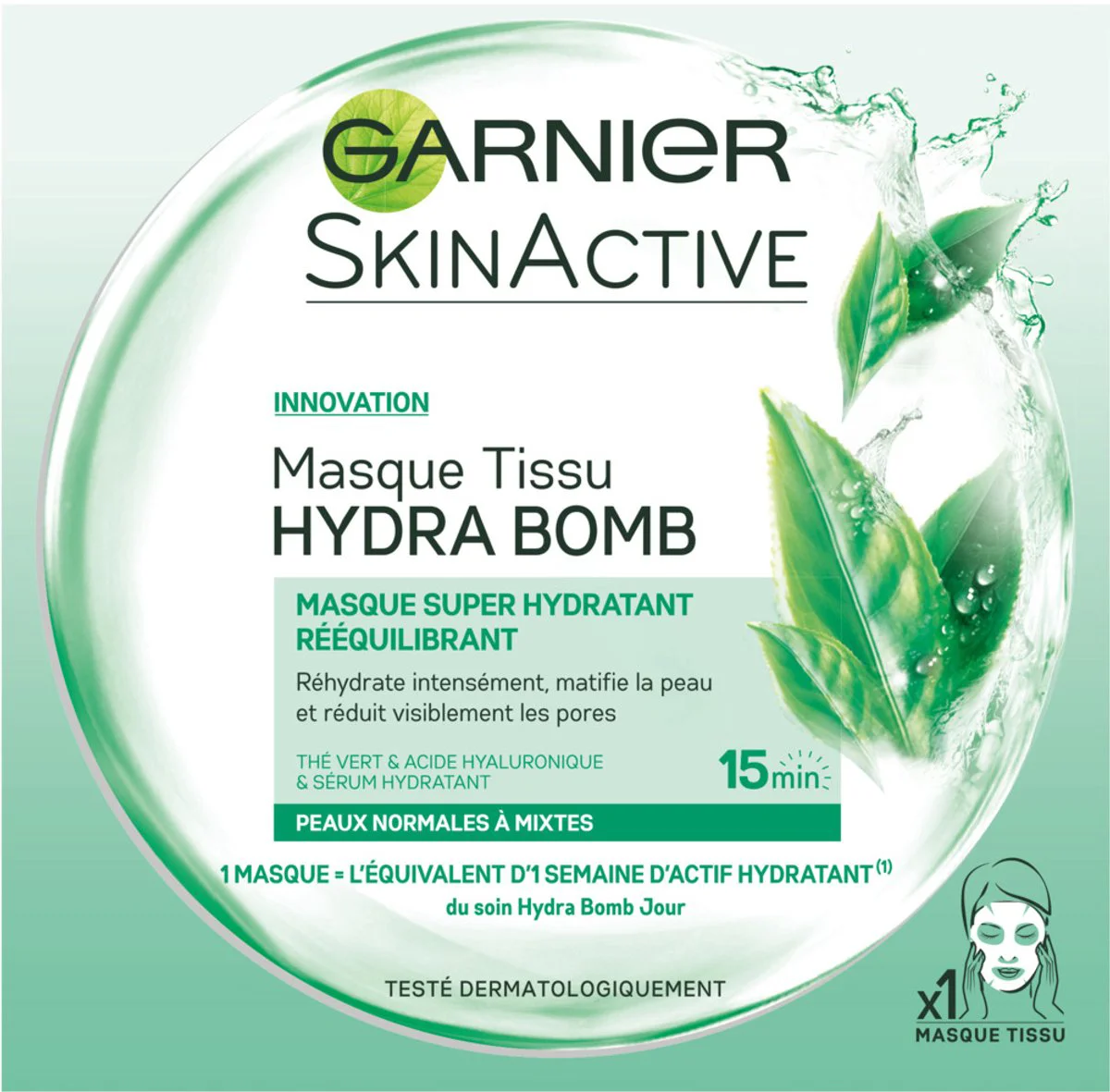 Garnier SkinActive Tissue Gezichtsmasker Hydraterend & Regulerend