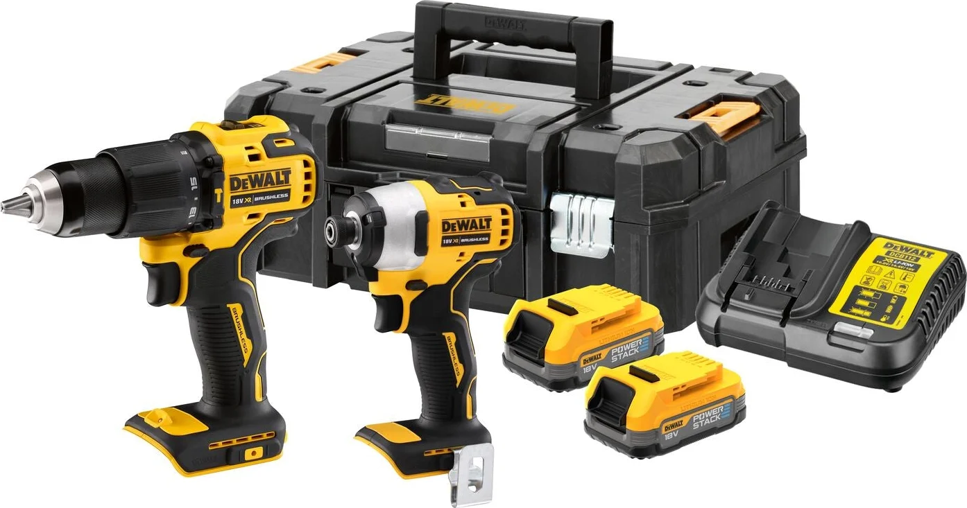 DeWALT DCK2062E2T Accu combiset 2-delig 18V XR 1.7Ah POWERSTACK in TSTAK